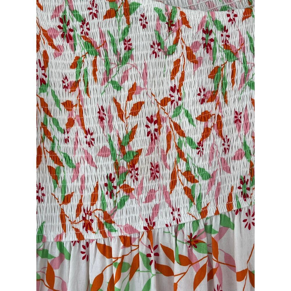 Zesica Women Dress Long summer Floral Size M high waist sleeveless one shoulder - Picture 4 of 10